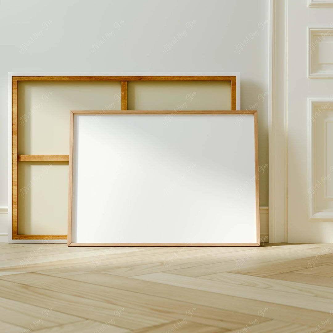 Wood Frame Mockup,7x5 RATIO Horizontal  Frame,Poster Mockup,Vintage Mockup,Art Print Mockup,Window Mockup,Natural light,Smart Object