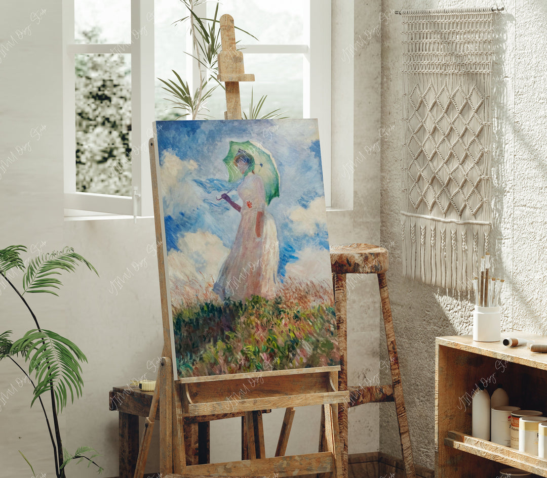 Canva Mockup in Home Art Studio,Digital Art Mockup