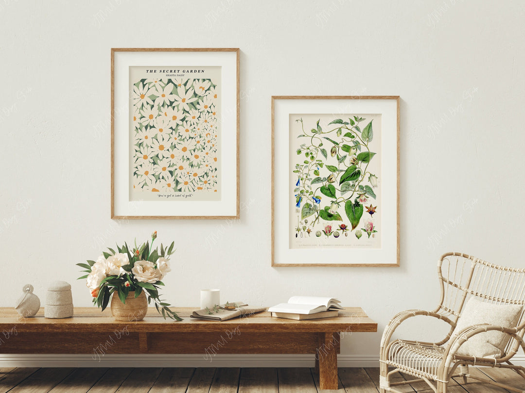 2 Frames Mockup,Vintage Interior Mockup,5x7 Ratio