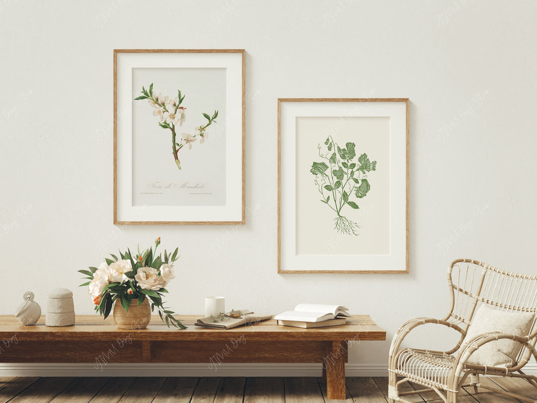 2 Frames Mockup,Vintage Interior Mockup,5x7 Ratio