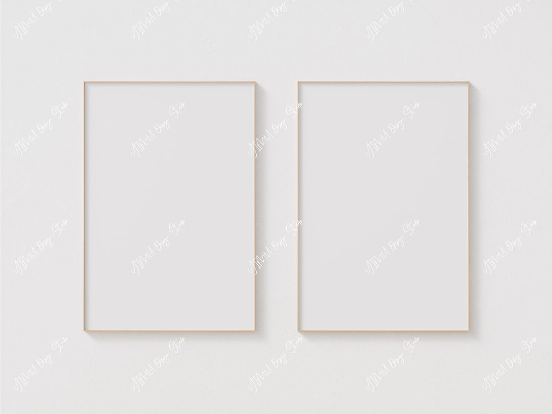 2 Frames Mockup, Minimalist 5x7 Ratio Frame