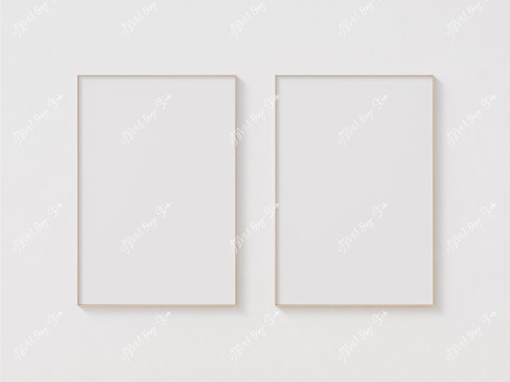 2 Frames Mockup, Minimalist 5x7 Ratio Frame