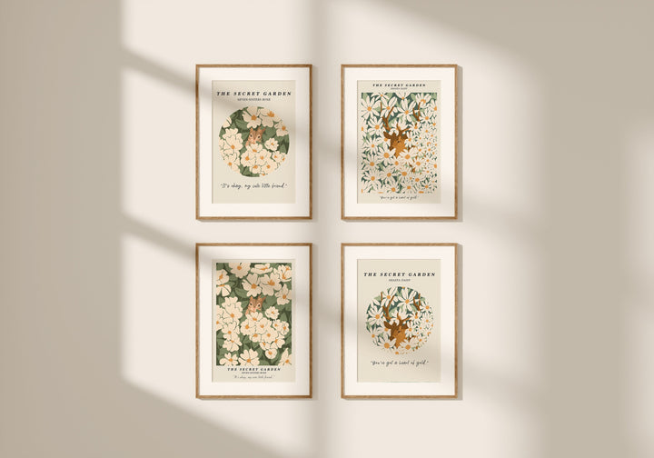 Set of 4 Wood Frame Mockups,Boho Minimalist Vertical Frame Mockup,Poster Mockup