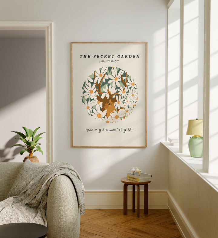 Wood Frame Mockup in Living Room,Poster Mockup,5x7 Ratio Frame Art Print Mockup