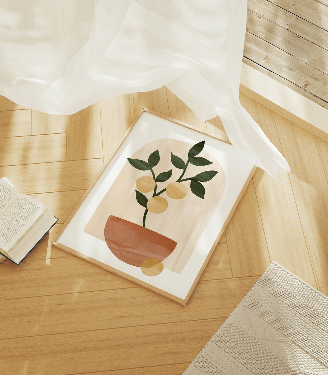 Wood Frame Mockup,5x7 Ratio,Frame Printable Art Display