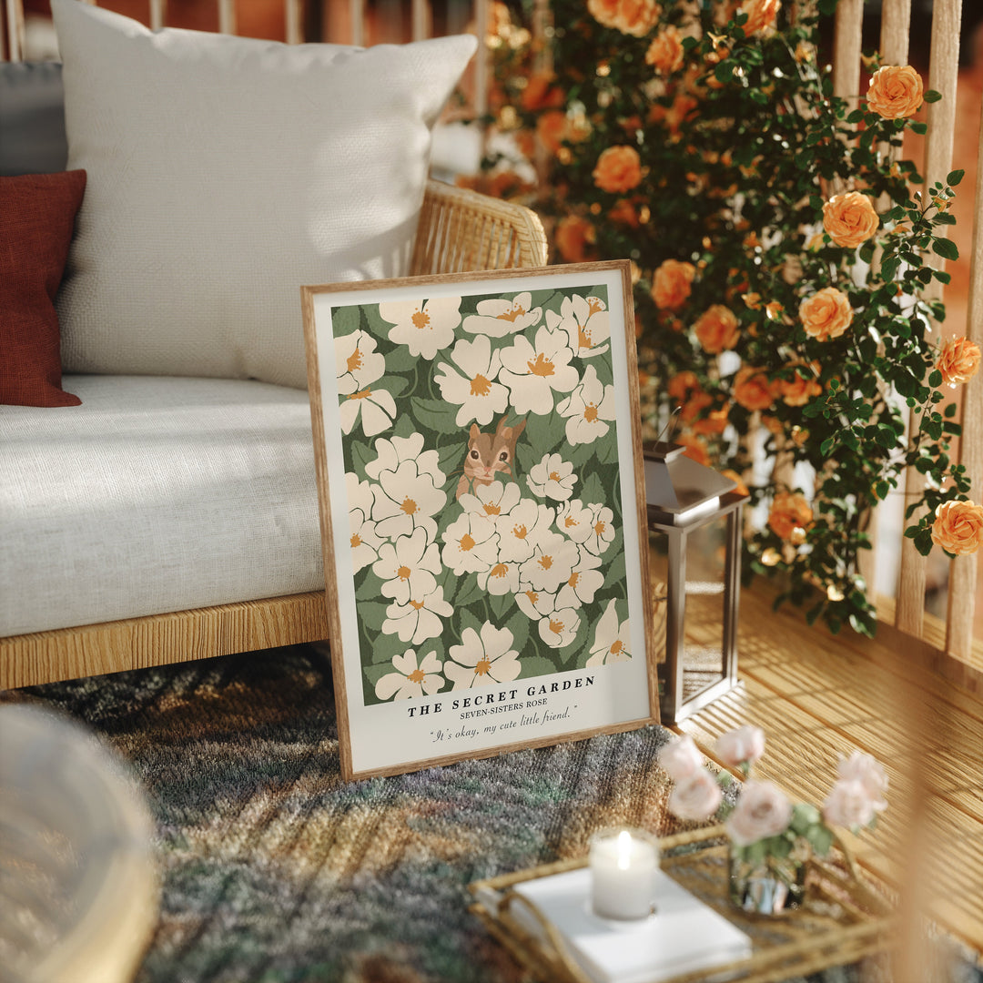 Wood Frame Mockup,5x7 Ratio Frame Interior Mockup,Poster Mockup