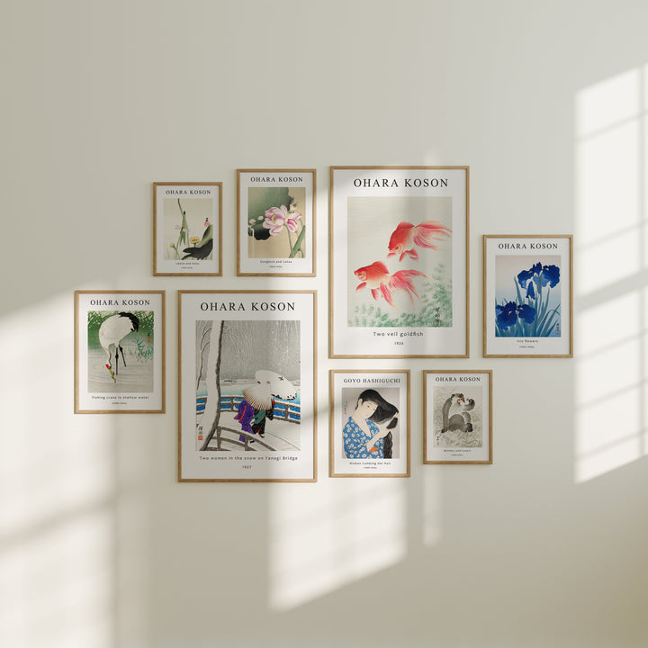 Gallery Wall Set Mockup,8 Frames,5x7 Ratio Wall Art Mockup