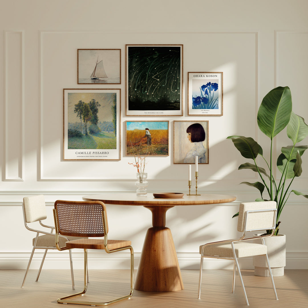 Gallery Wall Set Mockup,6 Frames,4x5 Ratio Wall Art Mockup