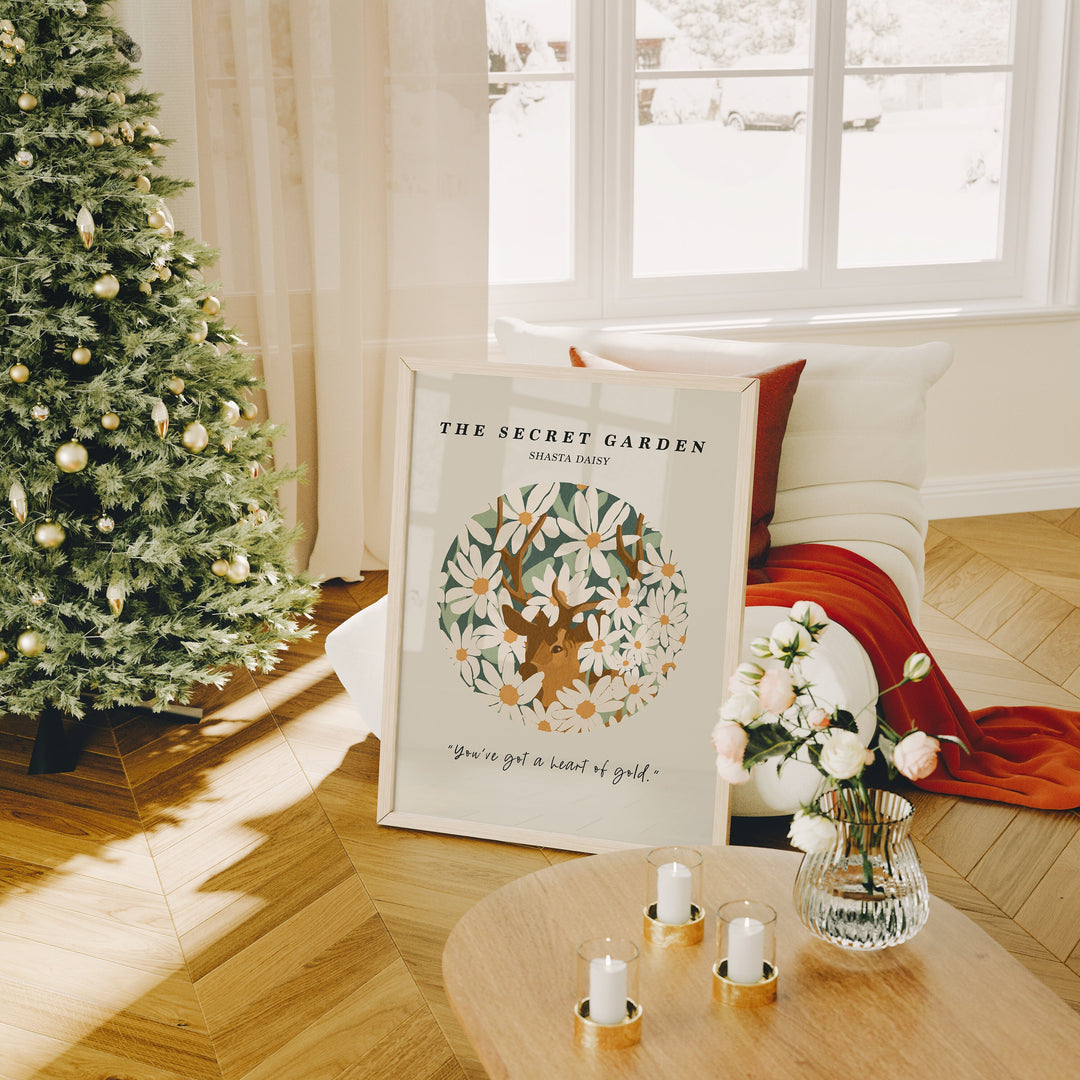 Wood Frame Mockup Festive Interior Scene,5x7 Ratio Frame Mockup