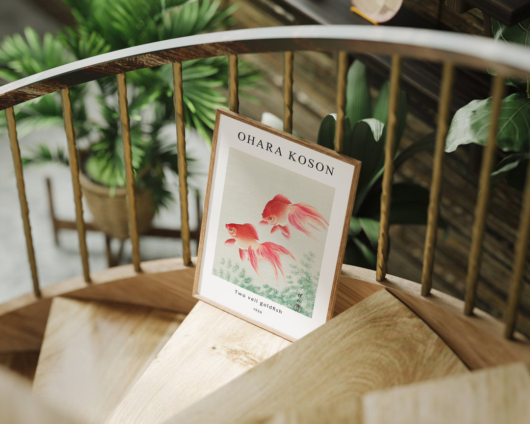 Wood Frame Mockup on Stair,5x7 Ratio Frame,Print Poster Mockup,Realistic Mockup