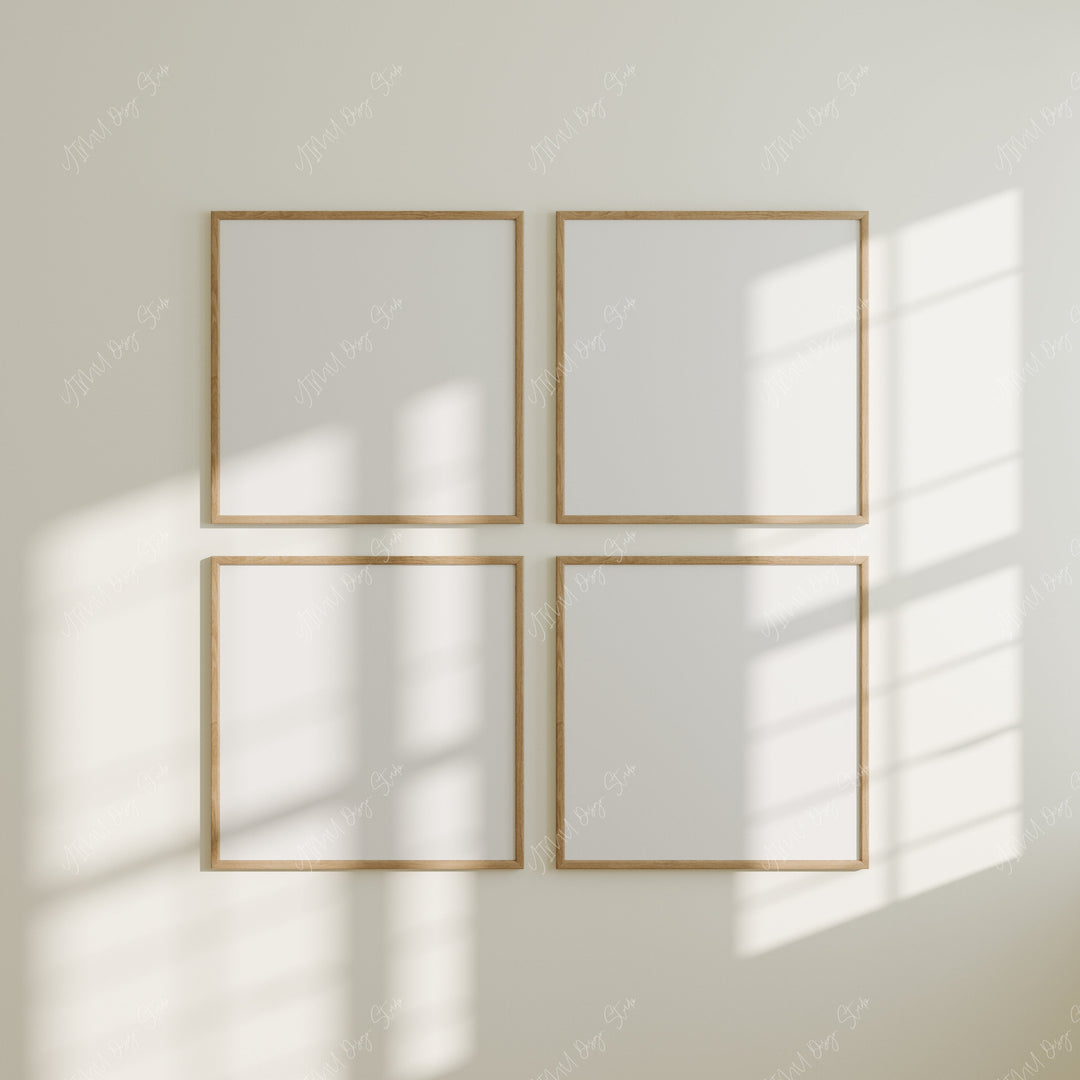 4 Square Frame Mockup,Minimalist Frame Mockup,Wall Art Mockup