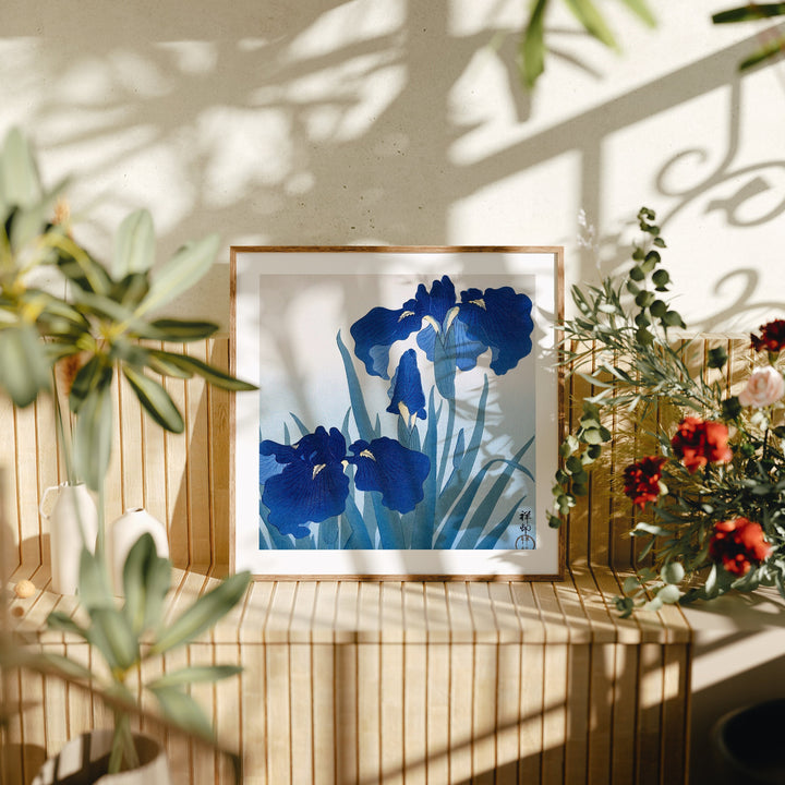 Square Wood Frame Mockup in Garden Room,Print Poster Mockup