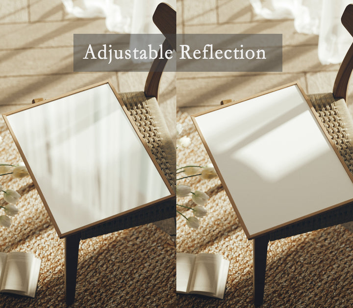 Wood Frame Mockup,3x4 Ratio Frame with Reflection,Art Print Mockup in Home Interior