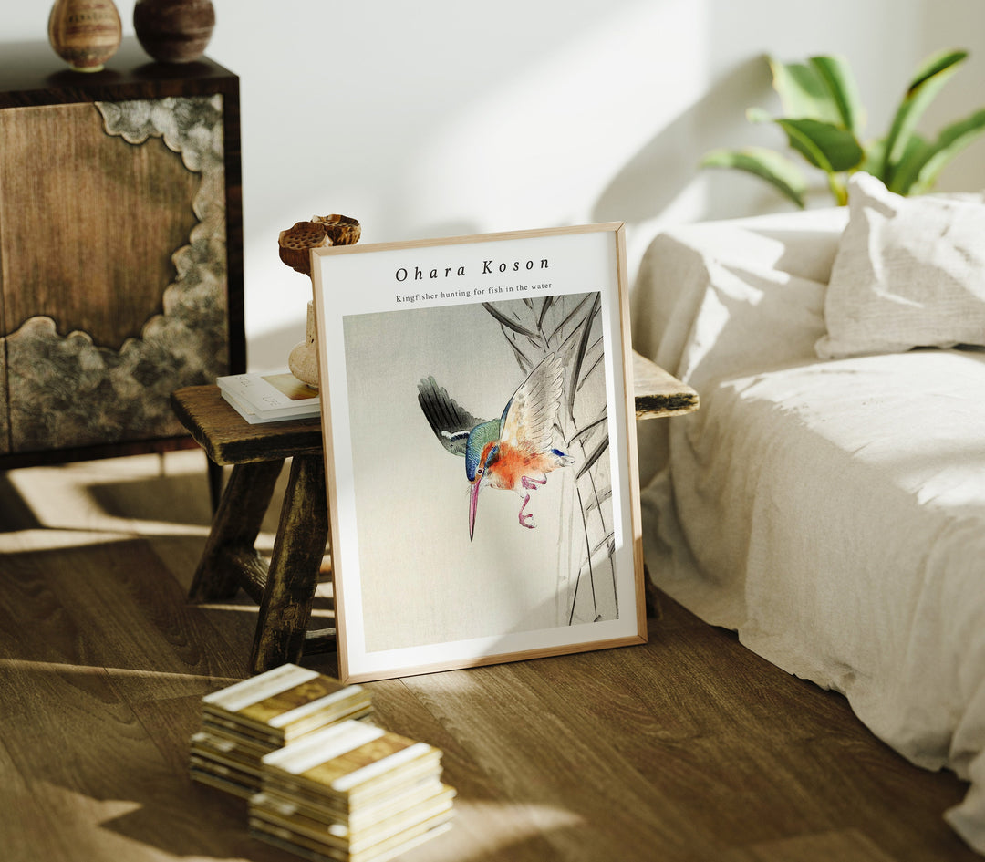 Boho Wood Frame Mockup,3x4 Ratio Vertical Frame Mock-Up,Art Print Display