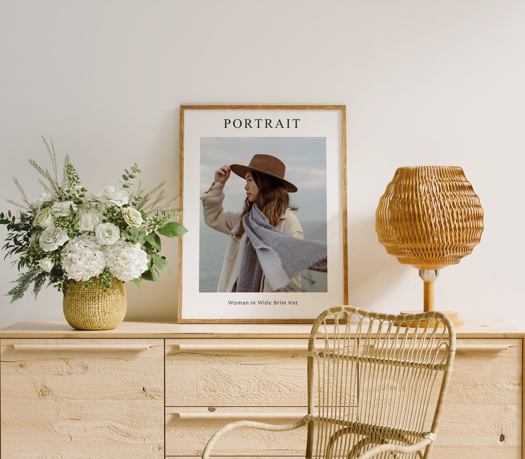 Boho Wood Frame Mockup,3x4 Ratio Frame,Print Poster Mockup