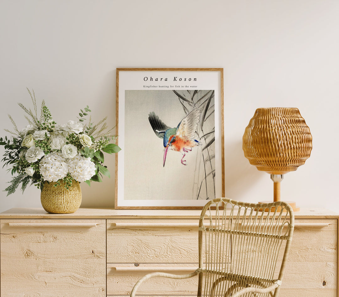 Boho Wood Frame Mockup,3x4 Ratio Frame,Print Poster Mockup