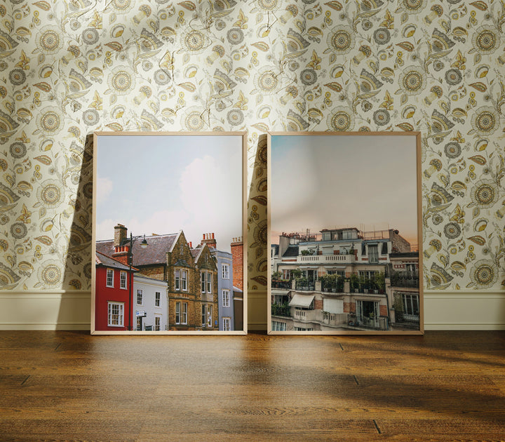 2 Frames Mockup in Modern Apartment,3x4 Thin Wood Frame