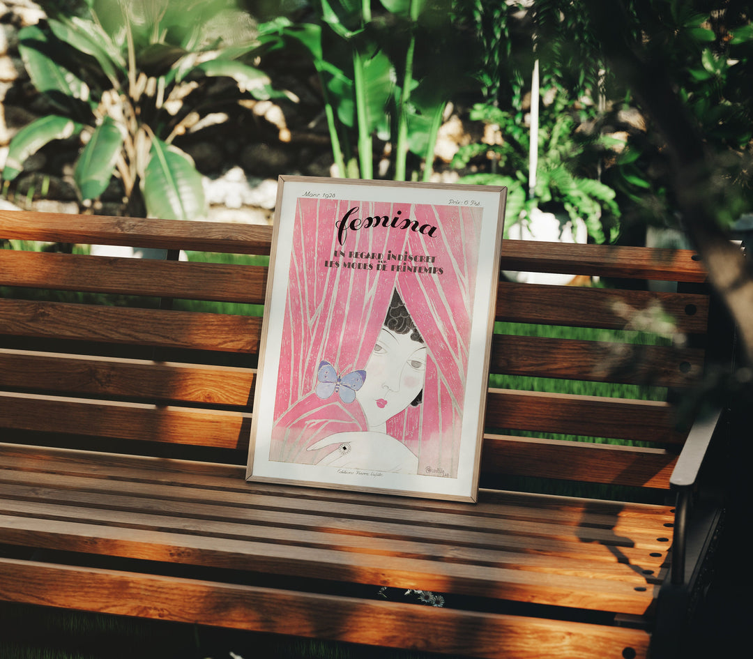 3x4 Wood Frame Mockup in Garden,Digital Frame Mockup,Print Poster Mockup