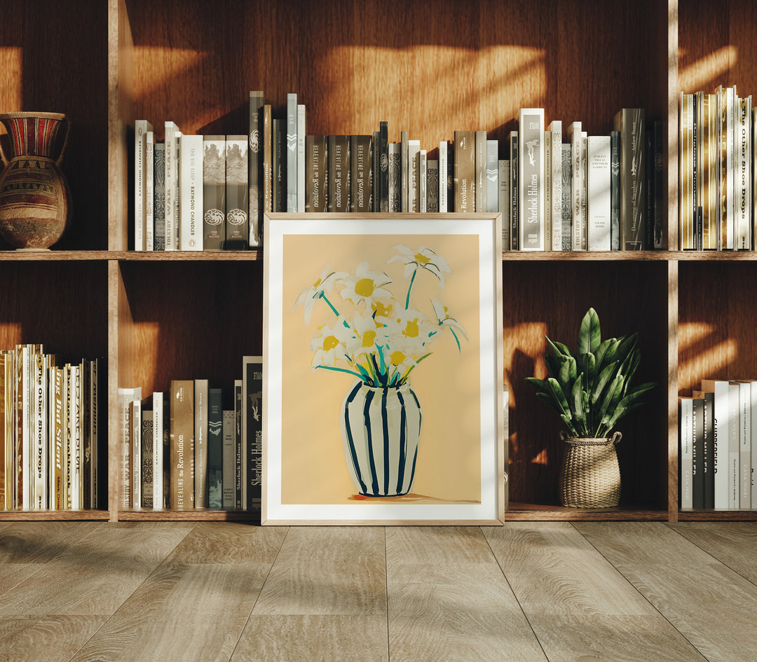 3x4 Wood Frame Mockup in Living Room,Art Print Display,Print Poster Art Mockup