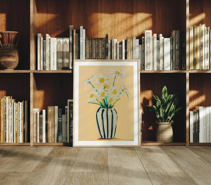 3x4 Wood Frame Mockup in Living Room,Art Print Display,Print Poster Art Mockup