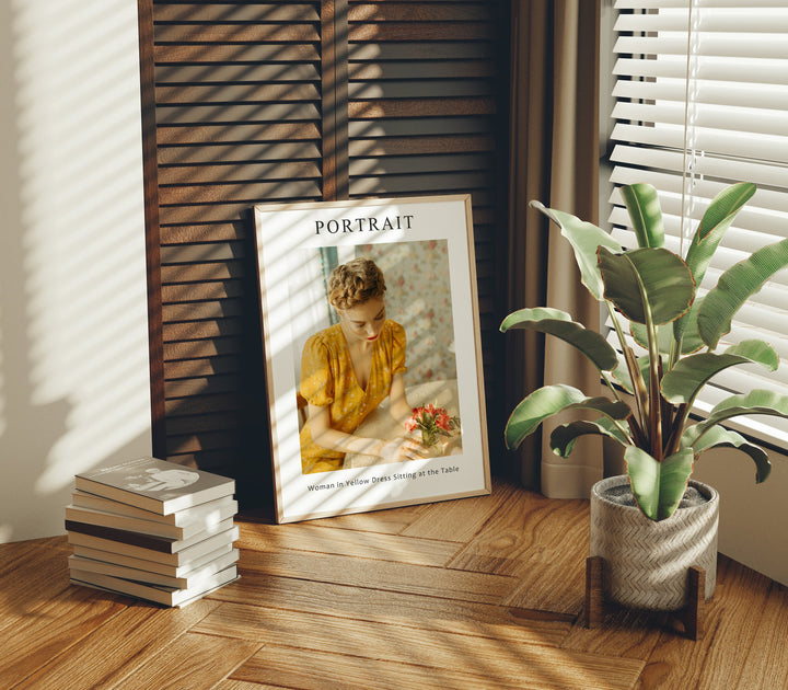 Wood Frame Mockup in Living Room,3x4 Ratio Frame Mock-Up,Art Print Display