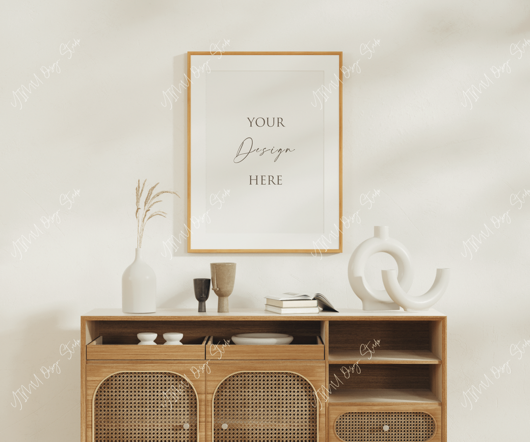 Wood Frame Mockup,Art print mockup,Poster Mockup,Psd Template