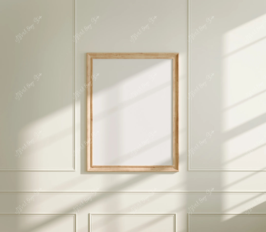 Minimalist Wood Frame Mockup,3x4 Ratio Boho Frame Mockup,Print Poster Mockup,Mock Up Wall Art,Printable Art Display,Realistic Mockup,PSD JPG