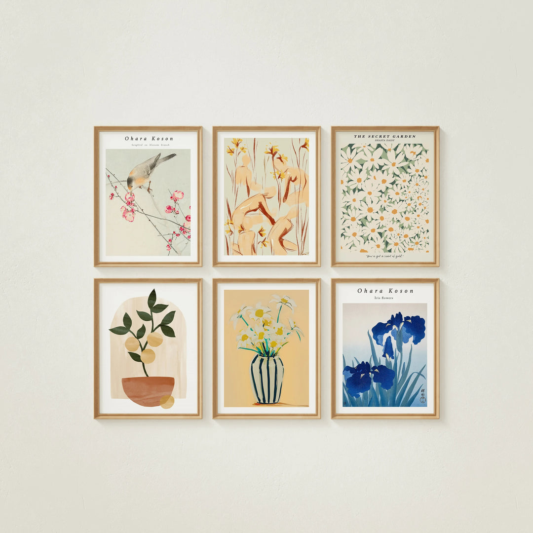 Gallery Frame Set Mockups,6 Frames Boho Wood Frame Mockup 3x4 Ratio Minimalist Vertical Frame Mockup,Print Poster Mockup,Art Print Mockup