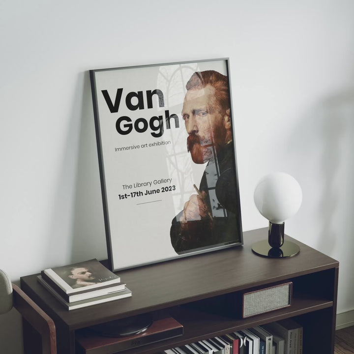 Animated Video Black Frame Mockup | Vertical 3x4 Ratio | 4 Scenes Interior Mockup Video | Wall Art Mockup Video Template