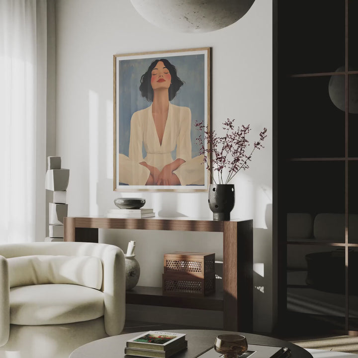 Animated Video Wood Frame Mockup | Vertical 3x4 Ratio | 3 Scenes Interior Mockup Video | Wall Art Mockup Video