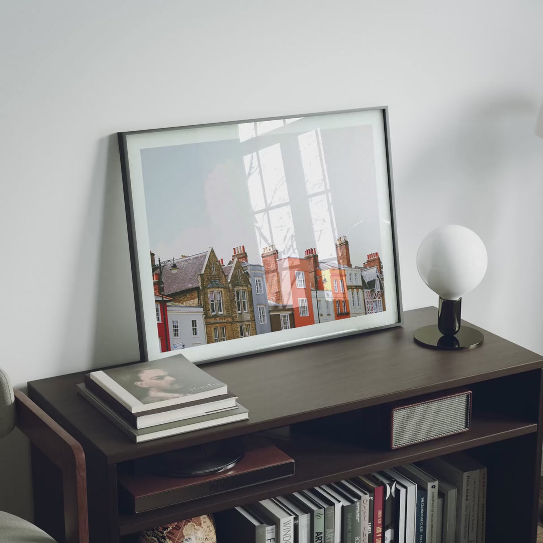 Animated Video Black Frame Mockup | Horizontal 14x11 Ratio | 4 Scenes Interior Mockup Video