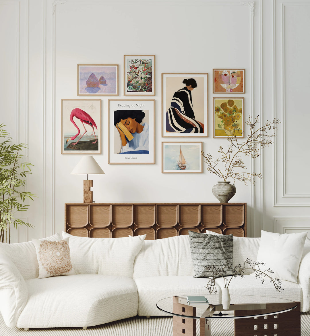 Set of 10 Gallery Frame Mockups in Modern Living Room - 5x7 Ratio - preview 1