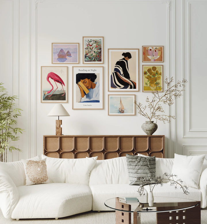 Set of 10 Gallery Frame Mockups in Modern Living Room - 5x7 Ratio - preview 1