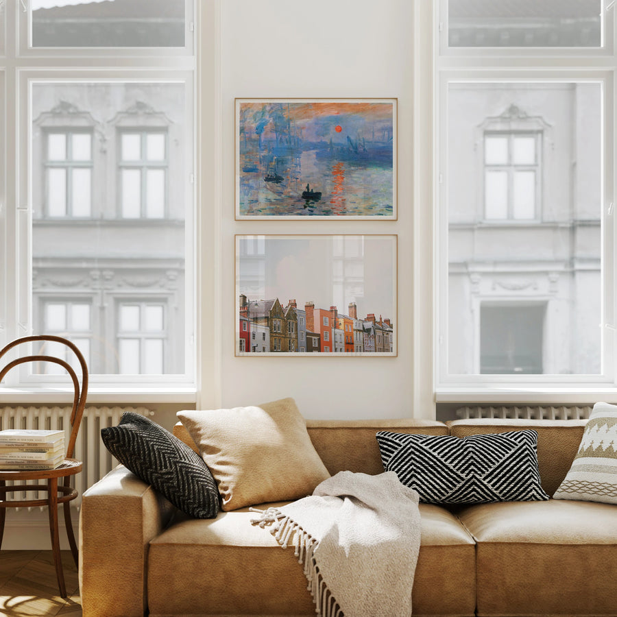 Set of 4 Wood Frame Mockups in Living Room - 3x4 Ratio - preview 1