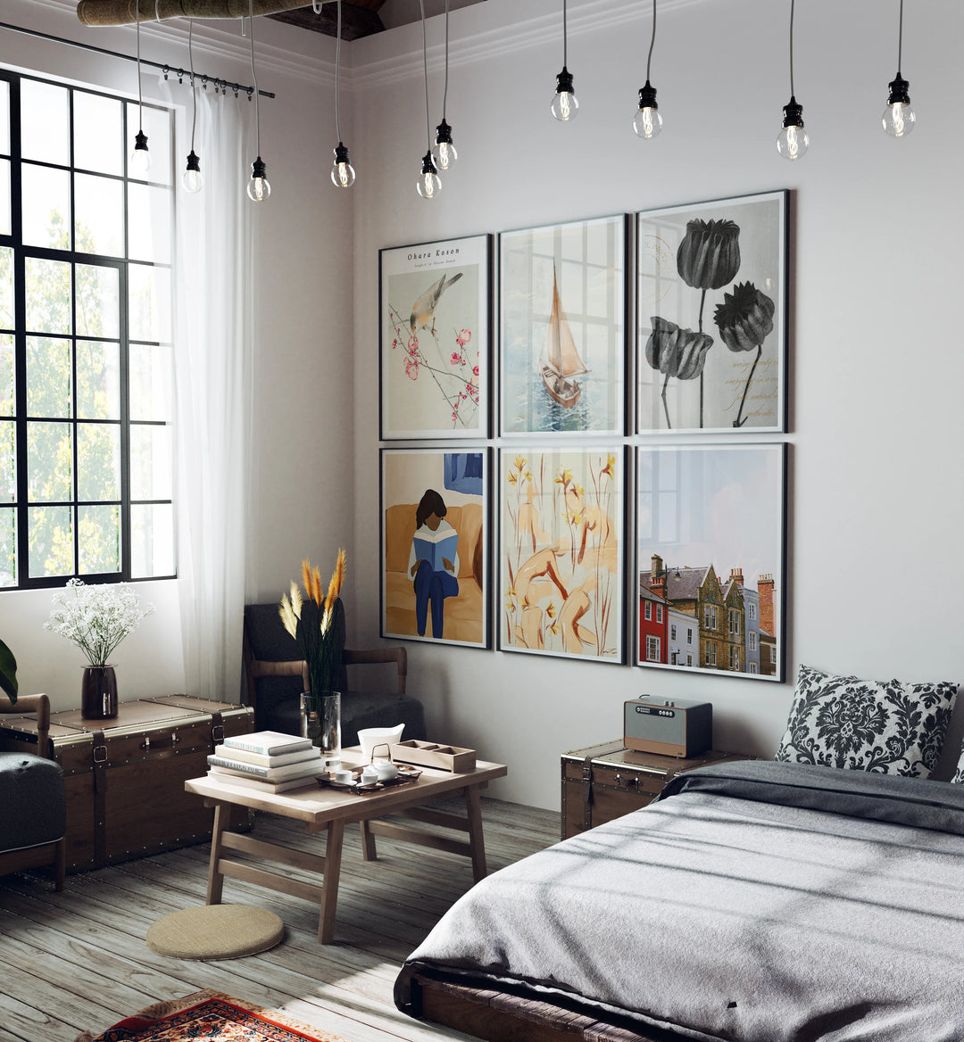 Set of 6 Black Gallery Frame Mockups - 3x4 Ratio - preview 2