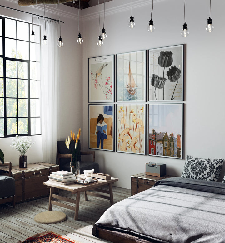 Set of 6 Black Gallery Frame Mockups - 3x4 Ratio - preview 2