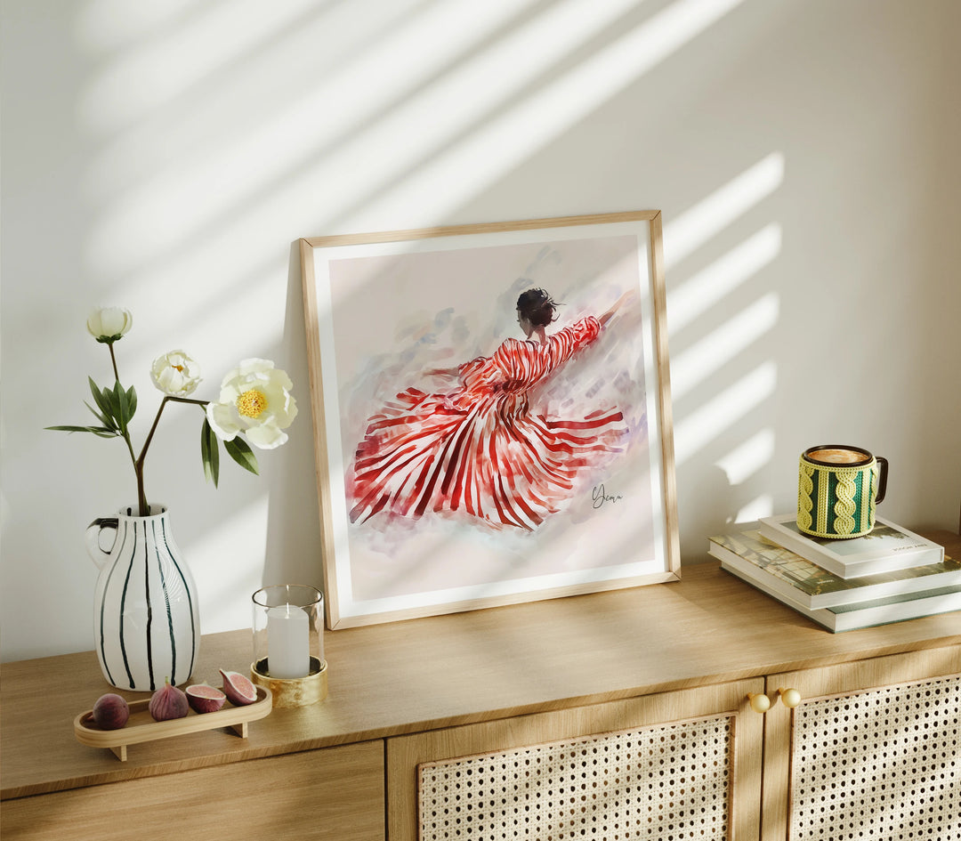 Square Wood Frame Mockup in Living room,Printable Art Mockup,Print Poster Mockup,PSD Photoshop Photopea Mockup Minimal Modern Home