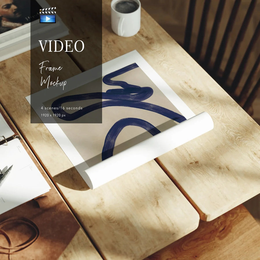 Animated Video Canva Mockup | Vertical 5x7 Ratio | 4 Scenes