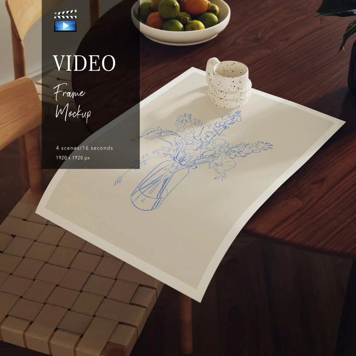 Animated Video Canva Mockup | Vertical 5x7 Ratio | 4 Scenes