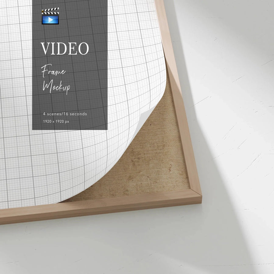 Animated Video Frame Mockup | Vertical 5x7 Ratio | 4 Scenes Canva Mockup Video | Flat Lay Detail Mockup Video | Minimalist Design Blank Background