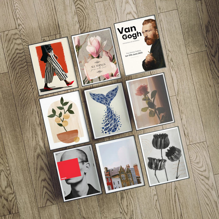 Animated Video Black Frame Set Mockup | Vertical 3x4 Ratio | 4 Scenes Gallery Mockup Video