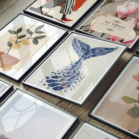 Animated Video Black Frame Set Mockup | Vertical 3x4 Ratio | 4 Scenes Gallery Mockup Video