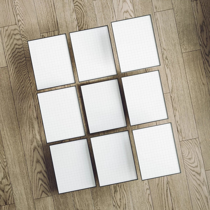 Animated Video Black Frame Set Mockup | Vertical 3x4 Ratio | 4 Scenes Gallery Mockup Video