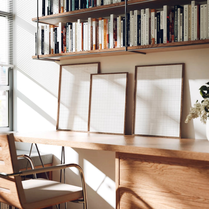 Animated 3 Wood Frame Mockup on Desk (Video Template)