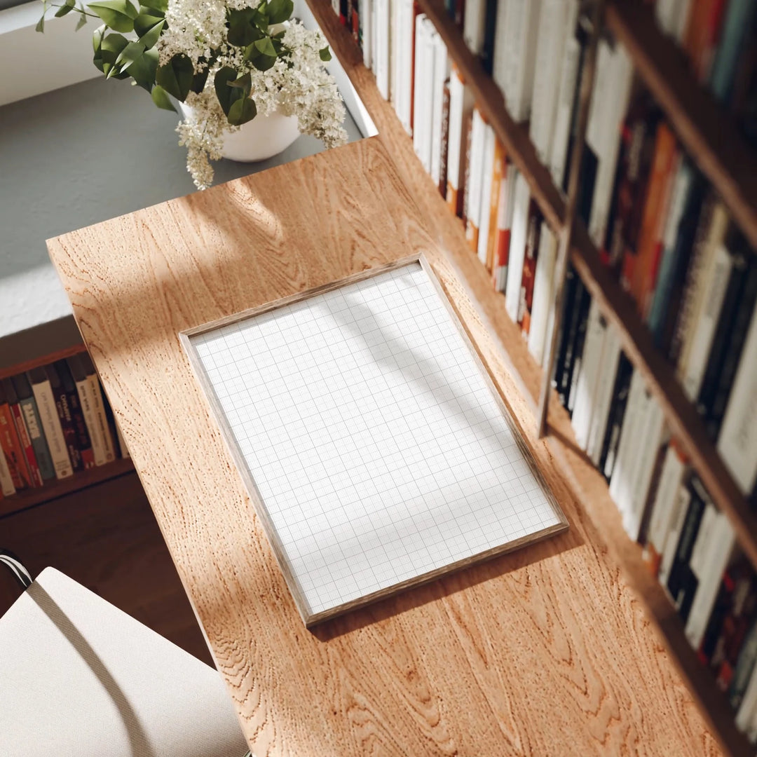Animated 3 Wood Frame Mockup on Desk (Video Template)