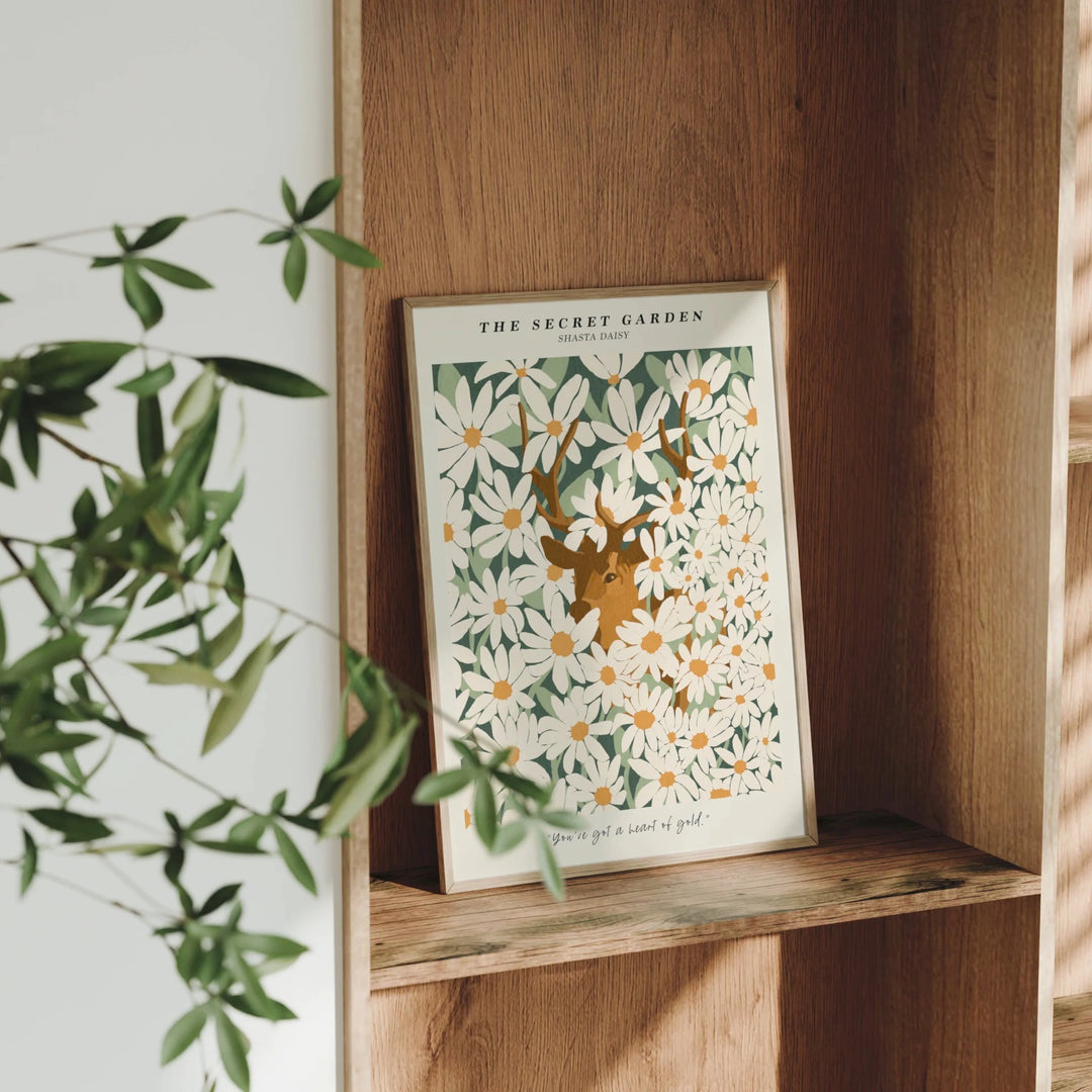 Animated 5x7 Frame Mockup on Shelf (Video Template)