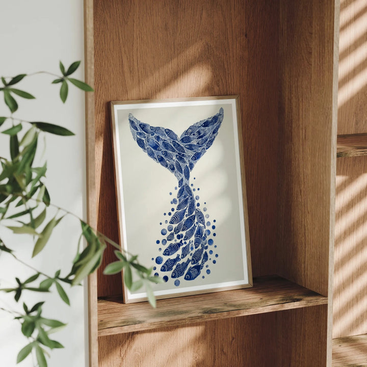 Animated 5x7 Frame Mockup on Shelf (Video Template)