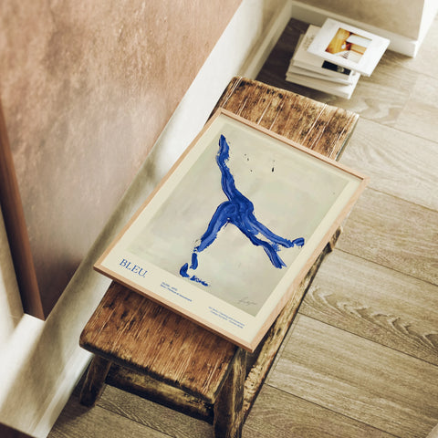 Wood Frame Mockup, Living Room Art, 3x4 Ratio Poster Template (Digital Download)