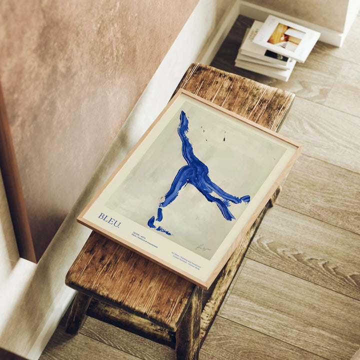 Wood Frame Mockup, Living Room Art, 3x4 Ratio Poster Template (Digital Download)