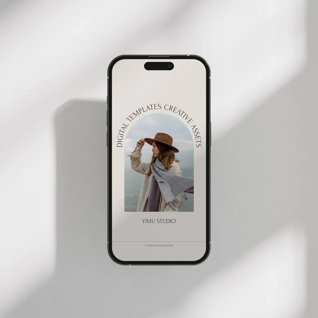 Animated iPhone Video Mockup,Minimal Phone Screen Template for Social Media Video Display,Digital Download - video mockup preview 1